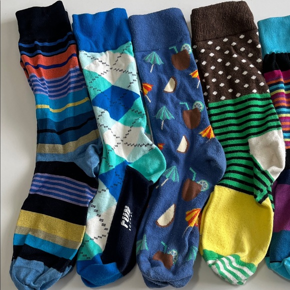 Vibrant Patterned Socks Collection, 8 pair bundle - Picture 2 of 3